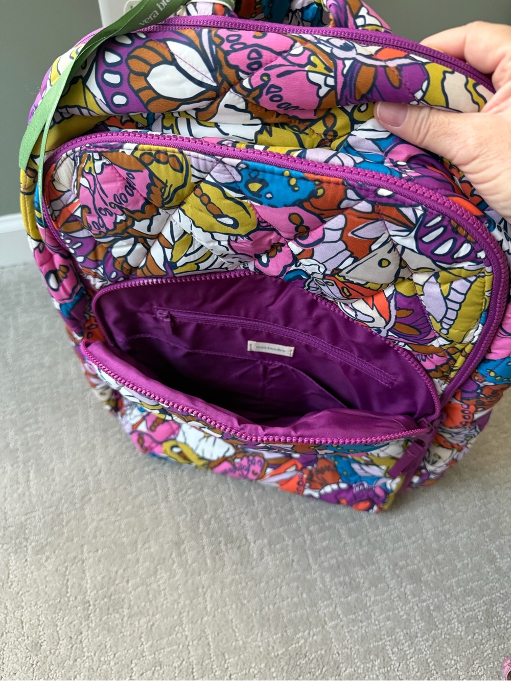 Vera Bradley set - Westover Hybrid Backpack & Portnoy Belt Bag - Flutter print - Picture 12 of 16